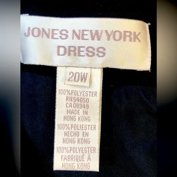 JONES NEW YORK sz 20W Versatile A-line dress with vertical contrast stitching - Picture 3 of 4